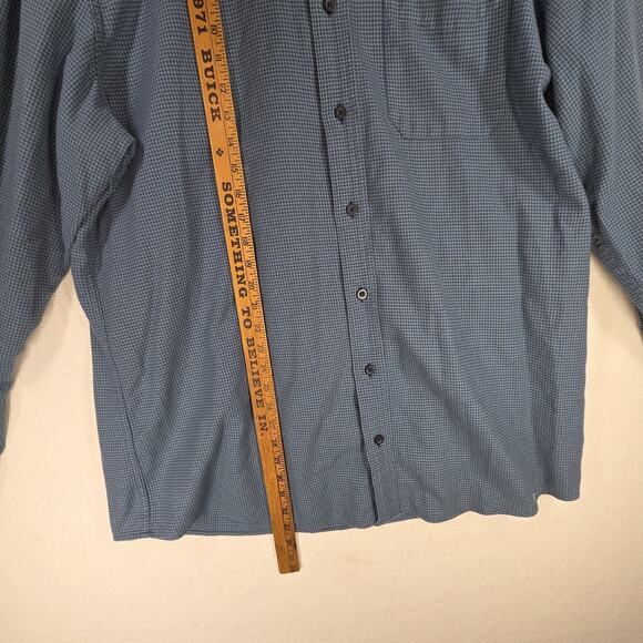 Vintage LL Bean Shirt XL Tall Blue Mens Long Sleeve Plaid Flannel USA Barn Chore - Picture 3 of 10